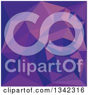 Clipart Of A Low Poly Abstract Geometric Background Of Han Purple Royalty Free Vector Illustration