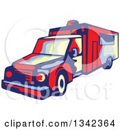 Poster, Art Print Of Retro Ambulance Emergency Vehicle