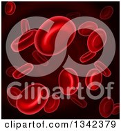 Clipart Of A 3d Background Of Red Blood Cells Royalty Free Vector Illustration by AtStockIllustration