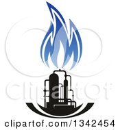 Poster, Art Print Of Black And Blue Natural Gas And Flame Design 22