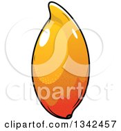 Clipart Of A Cartoon Shiny Mango Fruit Royalty Free Vector Illustration