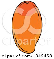 Clipart Of A Cartoon Shiny Mango Fruit 2 Royalty Free Vector Illustration