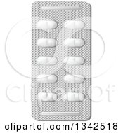 Clipart Of A Cartoon Blister Pill Package Royalty Free Vector Illustration