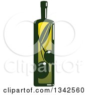Poster, Art Print Of Green Bottle Of Olive Oil