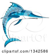 Poster, Art Print Of Cartoon Blue Marlin Fish