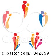 Poster, Art Print Of Colorful Abstract Families And Couples