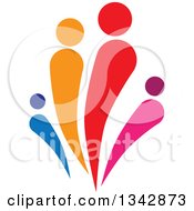 Clipart Of A Colorful Abstract Family 5 Royalty Free Vector Illustration by ColorMagic