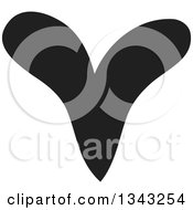 Clipart Of A Solid Black Heart 2 Royalty Free Vector Illustration