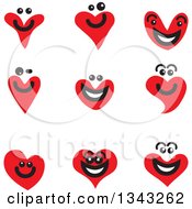 Poster, Art Print Of Red Heart Face App Icon Design Elements