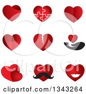 Clipart Of Red Heart App Icon Design Elements 2 Royalty Free Vector Illustration