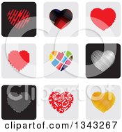 Clipart Of Heart App Icon Button Design Elements Royalty Free Vector Illustration
