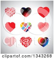 Poster, Art Print Of Heart App Icon Design Elements Over Shading