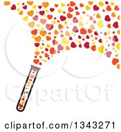 Clipart Of A Test Tube With Hearts Flying Out Royalty Free Vector Illustration