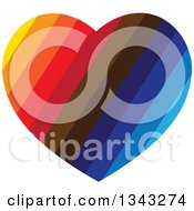 Poster, Art Print Of Colorful Striped Heart