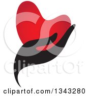 Poster, Art Print Of Black Feminine Hand Holding A Red Heart