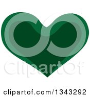 Poster, Art Print Of Two Toned Green Heart 3