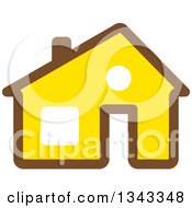 Poster, Art Print Of Brown And Yellow House