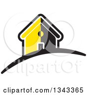 Poster, Art Print Of Black White And Yellow House
