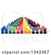 Poster, Art Print Of Neighborhood Of Colorful Houses 3