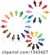 Poster, Art Print Of Teamwork Unity Gears Of Colorful People