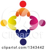 Poster, Art Print Of Circle Of Colorful Diverse People 7
