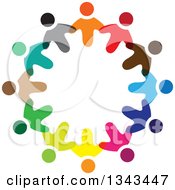 Poster, Art Print Of Circle Of Colorful Diverse People 3