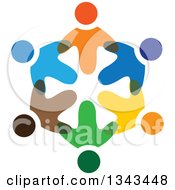 Poster, Art Print Of Circle Of Colorful Diverse People 4