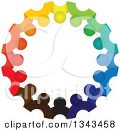 Poster, Art Print Of Teamwork Unity Circle Of Colorful People 41