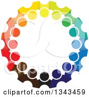 Poster, Art Print Of Teamwork Unity Circle Of Colorful People 42