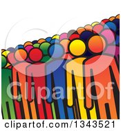 Poster, Art Print Of Teamwork Unity Crowd Of Colorful People