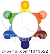 Poster, Art Print Of Teamwork Unity Circle Of Colorful People 20