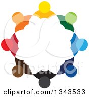 Poster, Art Print Of Teamwork Unity Circle Of Colorful People 69