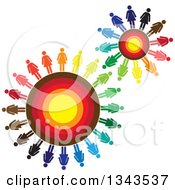 Poster, Art Print Of Teamwork Unity Gears Of Colorful People 2