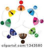Poster, Art Print Of Teamwork Unity Circle Of Colorful Business Men