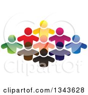 Poster, Art Print Of Teamwork Unity Group Of Colorful People 3