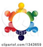 Poster, Art Print Of Teamwork Unity Circle Of Colorful People 63