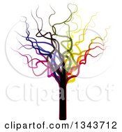 Poster, Art Print Of Funky Colorful Bare Tree 2