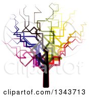 Poster, Art Print Of Funky Colorful Bare Tree