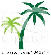 Poster, Art Print Of Two Toned Palm Tree Silhouette