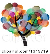 Tree With A Colorful Speech Balloon Canopy