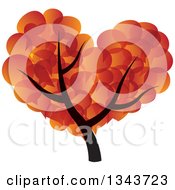 Poster, Art Print Of Tree With A Gradient Orange Speech Balloon Canopy