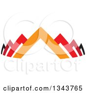 Clipart Of Colorful Pyramids Or Roof Tops Royalty Free Vector Illustration by ColorMagic