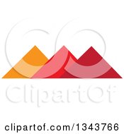 Clipart Of Pyramids In Orange And Red Royalty Free Vector Illustration