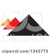 Poster, Art Print Of Pyramids In Orange Black And Red