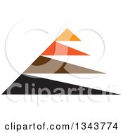 Clipart Of An Abstract Pyramid Royalty Free Vector Illustration