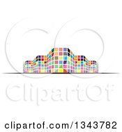 Clipart Of A Colorful City Building Royalty Free Vector Illustration