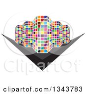 Clipart Of A Colorful Street Corner City Building 2 Royalty Free Vector Illustration