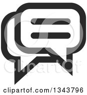 Poster, Art Print Of Black And White Speech Balloon Chat App Icon Design Element