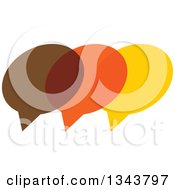 Poster, Art Print Of Brown Orange And Yellow Speech Balloon Chat App Icon Design Element 2