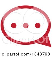 Poster, Art Print Of Red Speech Balloon Chat App Icon Design Element 2
